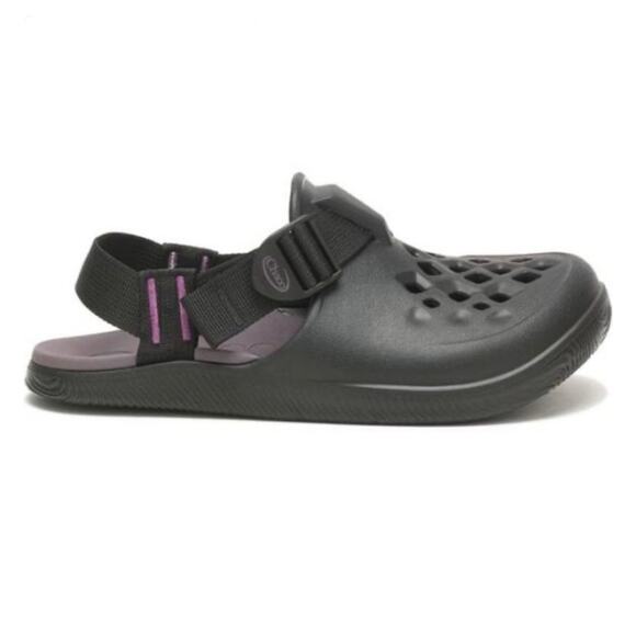 Chaco Shoes - CHACO | Chillos Clog Black Purple Rubber Vent Slingback Adjustable | Size 8